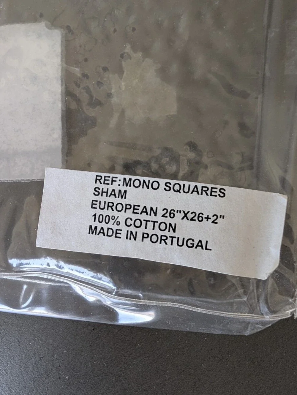 Neiman Marcus White Cotton Mono Squares Shams Cover Size 26